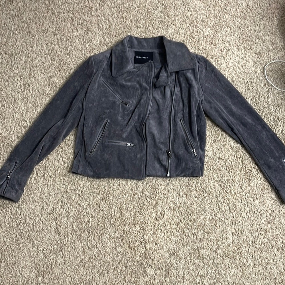 Grey suede jacket